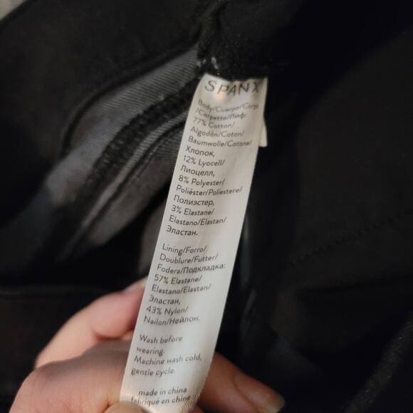 Spanx Distressed Vintage Black Skinny Jeans -Size: XS - Picture 14 of 15